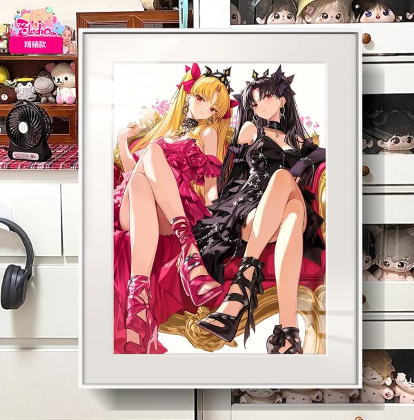 【海外代購】阿喵畫社 fate雙凜禮服版 展館級8k超清精裱畫 床頭地墊 牆面掛毯 冰箱貼 