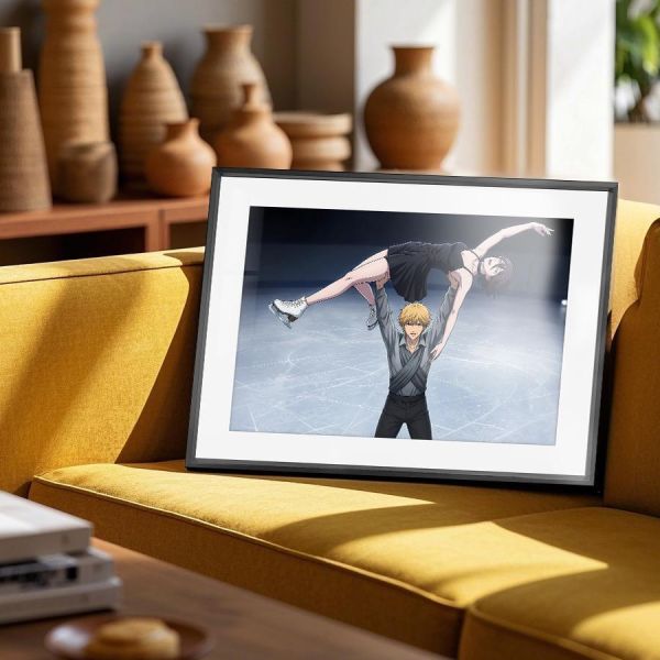 【海外代購】千鳥社 《花式滑冰 電次與蕾塞》 電次蕾塞鏈鋸人花式滑冰午睡毯地毯裝飾畫 