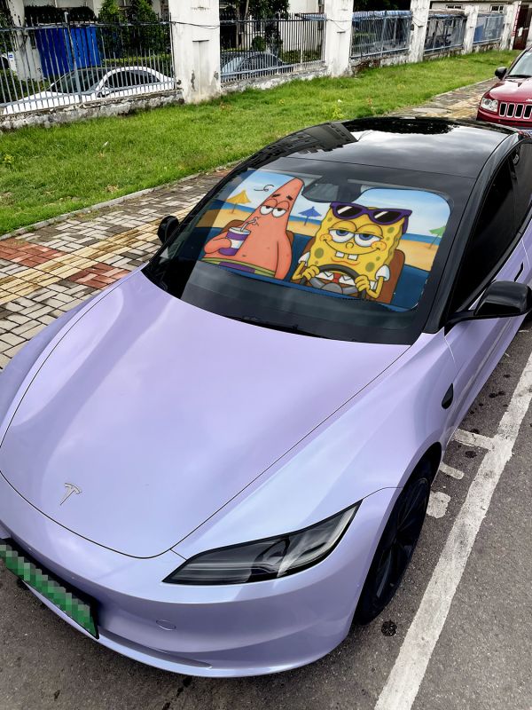 【海外代購】千鳥社 《汽車前擋遮陽—海綿寶寶》夏季汽車遮陽防曬前擋開車二次元海綿寶寶派大星比奇堡 