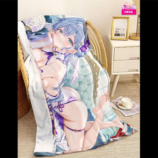 【海外代購】阿喵畫社 紫羅蘭 旗袍知更鳥 8k主題高清裝飾畫 午睡毛毯 床頭地墊  冰箱貼 