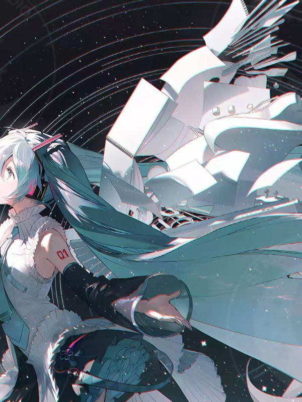 【海外代購】星空 《歌姬初音》初音未來Miku世界第一公主殿下甩蔥歌遊戲動漫裝飾畫 