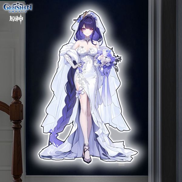 【海外代購】阿喵畫社 1比1復刻 原神 花嫁 雷電將軍 發光燈帶裝飾畫 