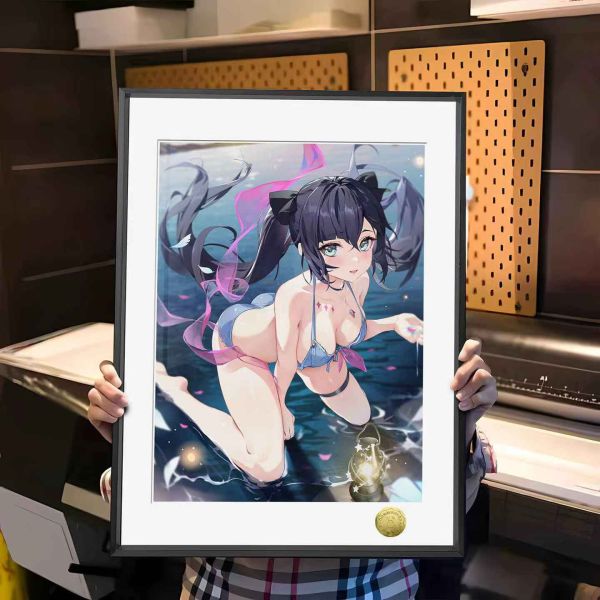 【海外代購】皇呱 《海邊泳裝莫娜》原神蒙德神秘少女占星術士莫娜海邊泳裝同人周邊裝飾畫 午睡毯 地毯 