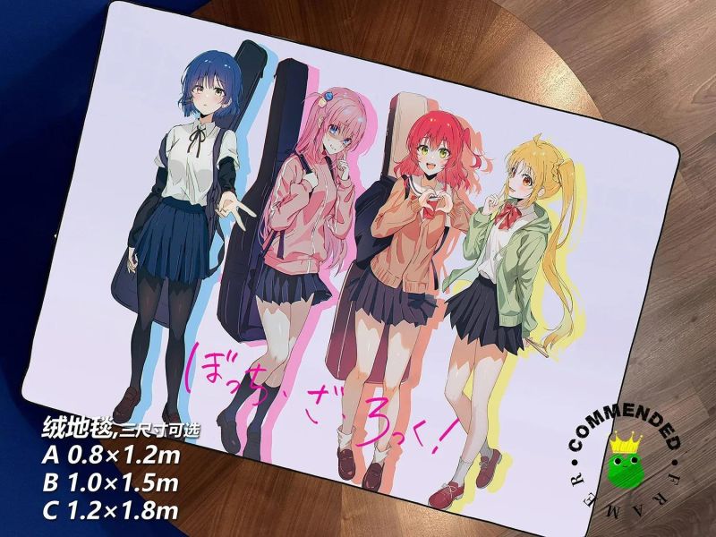 【海外代購】皇呱 《紐帶樂隊》孤獨搖滾！搖滾樂隊紐帶樂隊成員裝飾畫 午睡毯  地毯 