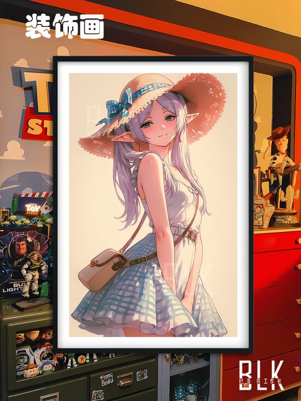 【海外代購】巴洛克 《秋日芙莉蓮》葬送的芙莉蓮Frieren菲倫動漫裝飾畫 