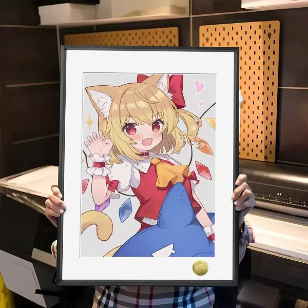 【海外代購】皇呱《貓耳芙蘭》東方紅魔鄉超過495歲的吸血鬼裝飾畫 午睡毯 地毯 