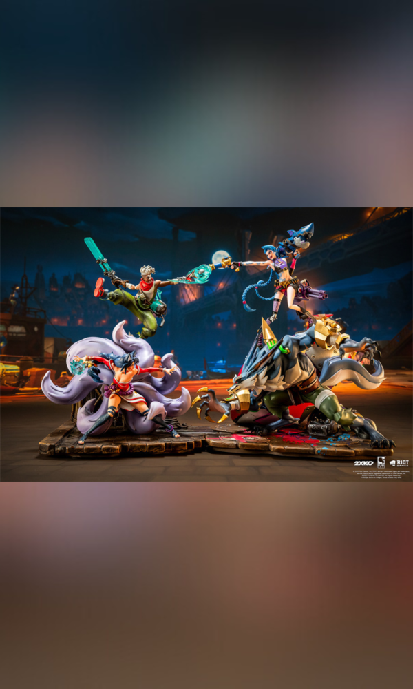【預定】2XKO 金克絲 & 沃里克 VS 阿狸 & 艾克 1/10 雕像 Jinx & Warwick VS Ahri & Ekko 1/10 Scale Statue bundle 
