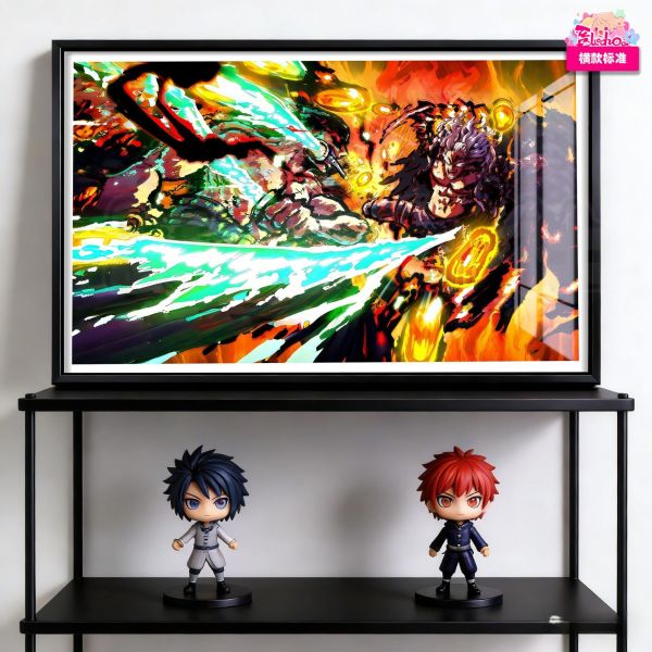 【海外代購】阿喵畫社 索隆VS燼五幅套裝 新品異形套組裝飾畫 發光滑鼠墊  地墊 