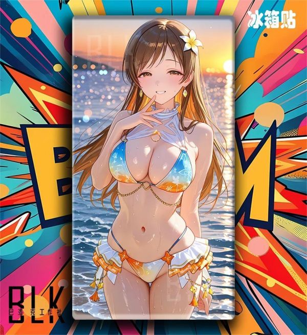 【海外代購】巴洛克 《泳裝新田美波》偶像大師灰姑娘女孩裝飾畫冰箱貼 