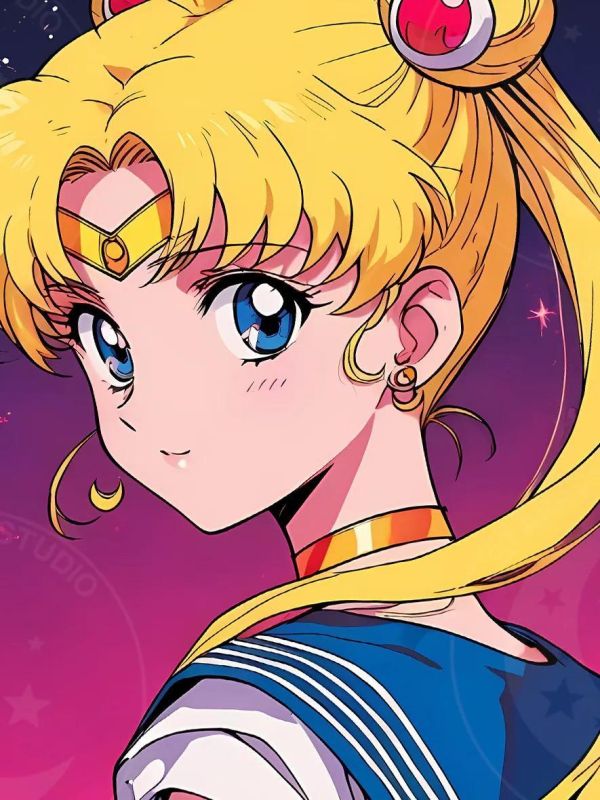 【海外代購】星空 《回眸水兵月》裝飾畫 美少女戰士 