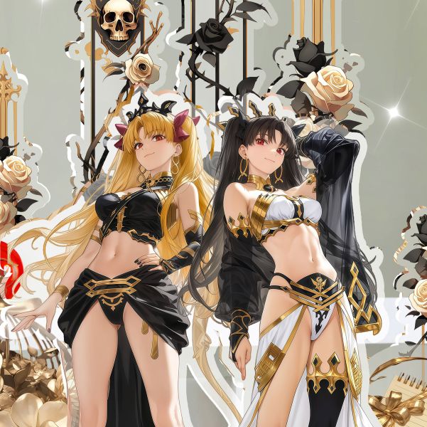 【海外代購】阿喵畫社 動漫立牌第十二彈fate遠坂凜雙子星 大型異形亞克力立牌 