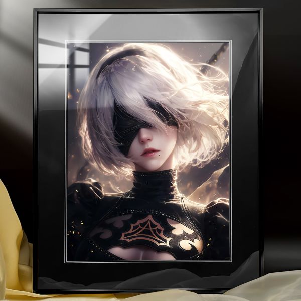 【海外代購】阿喵畫社 聖輝 2b 展館級收藏精裱超清8k裝飾畫 