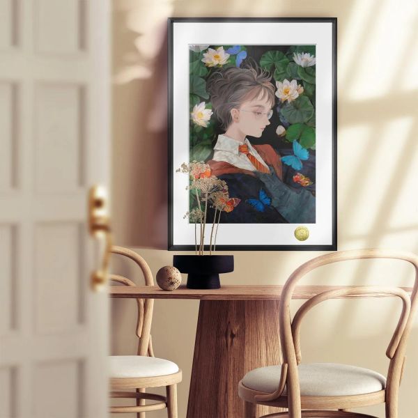 【海外代購】皇呱 《油畫哈利赫敏》哈利·波特霍格沃茨魔法學院裝飾畫 午睡毯 地毯 