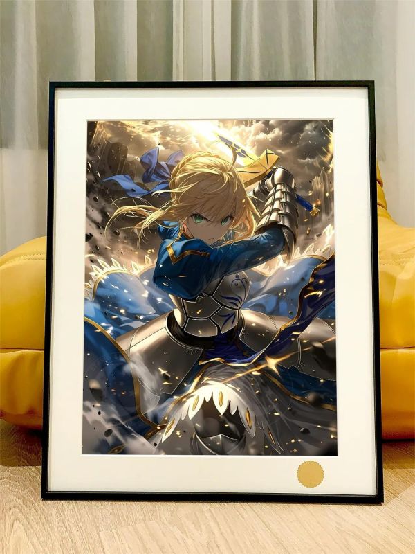 【海外代購】星空《突擊saber》阿爾託莉雅·潘德拉貢吾王Fate裝飾畫 