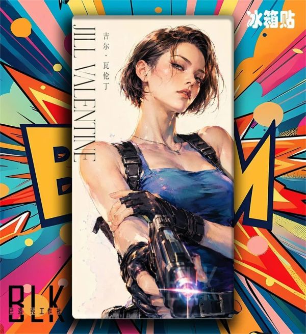 【海外代購】巴洛克 《水彩吉爾》生化危機9裝飾畫冰箱貼 