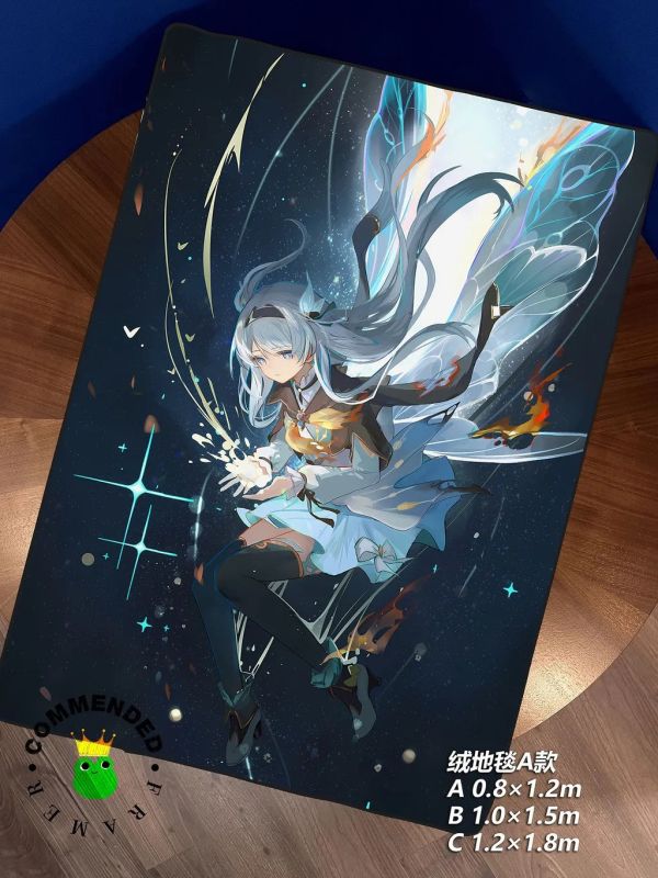 【海外代購】皇呱《照亮夜空》崩壞：星穹鐵道流螢照亮夜空的火光裝飾畫 午睡毯 地毯 