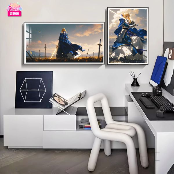 【海外代購】阿喵畫社 fate吾王背影 勝利之姿 橫豎宮格組合裝飾畫 