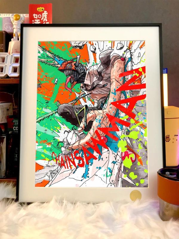 【海外代購】星空《Chainsaw Man》電鋸人裝飾畫 