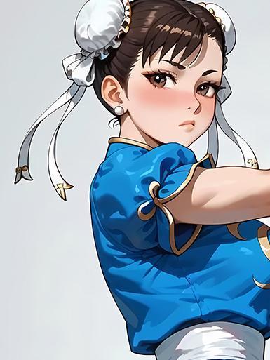 【海外代購】巴洛克 《透色春麗》街頭霸王Chun-Li遊戲卡普空動漫裝飾畫冰箱貼 