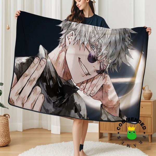 【海外代購】皇呱《超帥五條悟》咒術回戰特級咒術師裝飾畫 午睡毯 地毯 