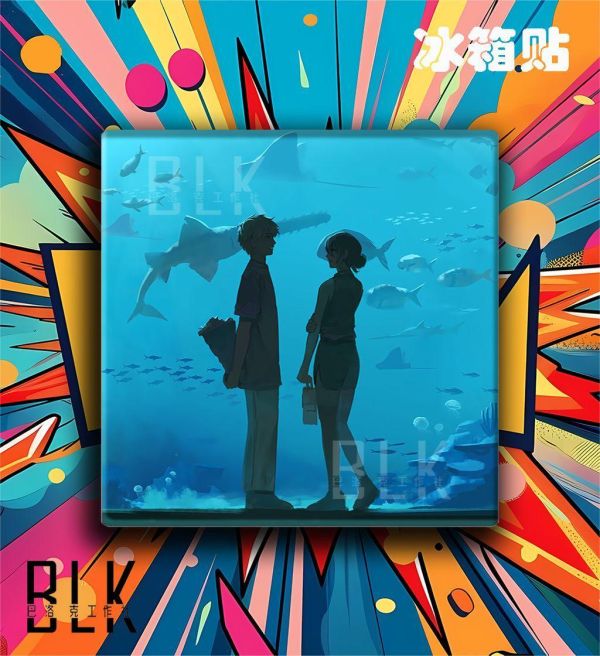 【海外代購】巴洛克 《水族館之約》鏈鋸人蕾塞篇裝飾畫冰箱貼 