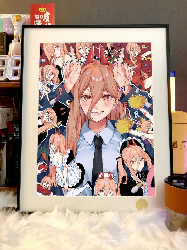 【海外代購】星空 《百變帕瓦》Chainsaw Man電鋸人瑪奇瑪power早川秋電次蕾塞篇鏈鋸人動漫裝飾畫 