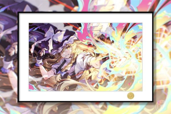 【海外代購】H2 《霧雨魔理沙》東方project黑白魔法使裝飾畫 