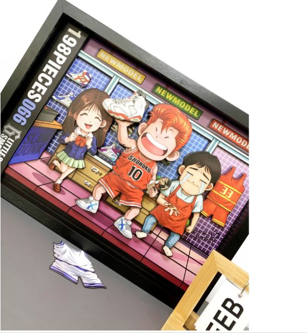 【海外代購】【32*45CM】萌萌匠 灌籃高手Q版 櫻木買鞋 立體畫 