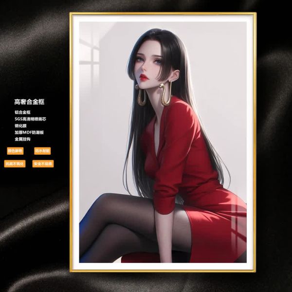 【海外代購】阿喵畫社 女明星 紅裝出席 女帝 超清裝飾畫 