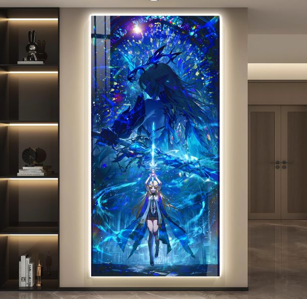 【海外代購】工阿喵畫社 鳴潮 卡提希婭覺醒 超長發光燈帶裝飾畫 