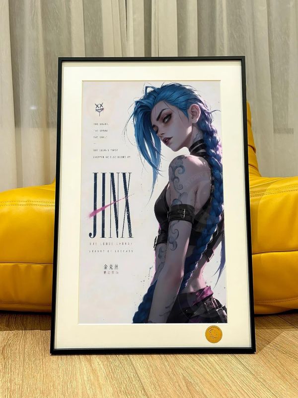 【海外代購】星空《Jinx》英雄聯盟LOL暴走蘿莉雙城之戰裝飾畫 