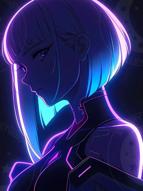 【海外代購】星空《閃光露西》Lucy賽博朋克邊緣行者裝飾畫 