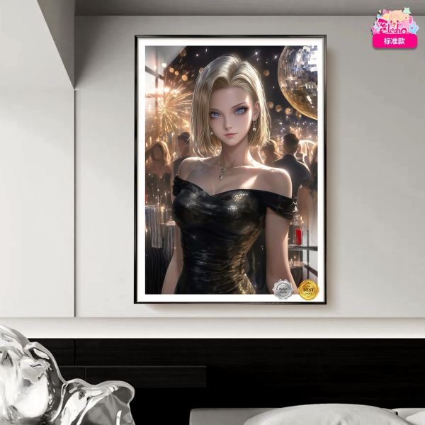 【海外代購】阿喵畫社 黑金晚宴 18號 8k主題高清裝飾畫 冰箱貼 