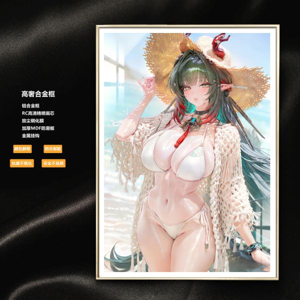 【海外代購】阿喵畫社 海風吹吹 莊方宜 新品12K超清主題裝飾畫 羊羔絨毯 等身抱枕 冰箱貼 