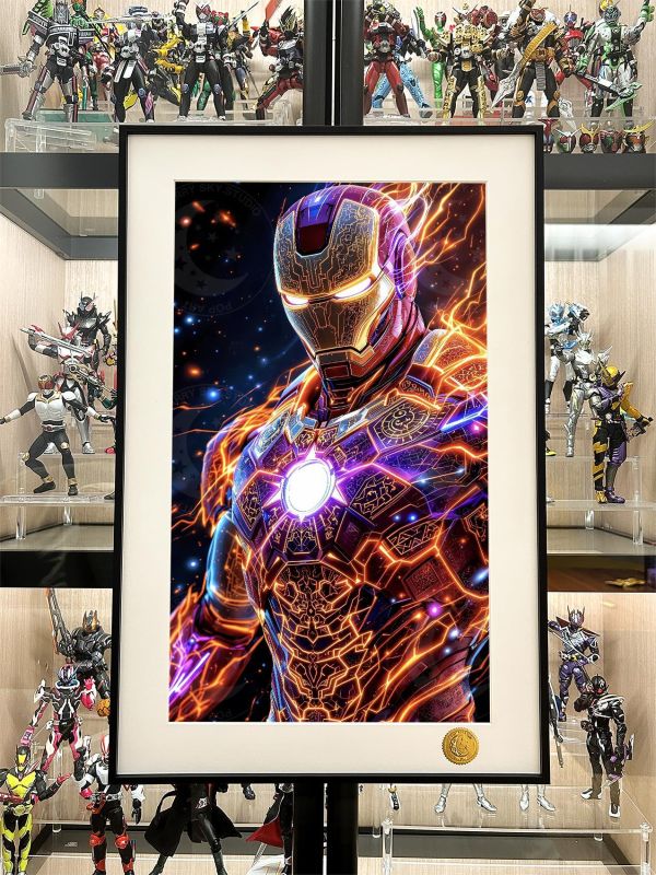 【海外代購】星空 《炫彩鋼鐵人》Iron Man東尼史塔克tony鐵人馬克漫威動畫二次元裝飾畫 