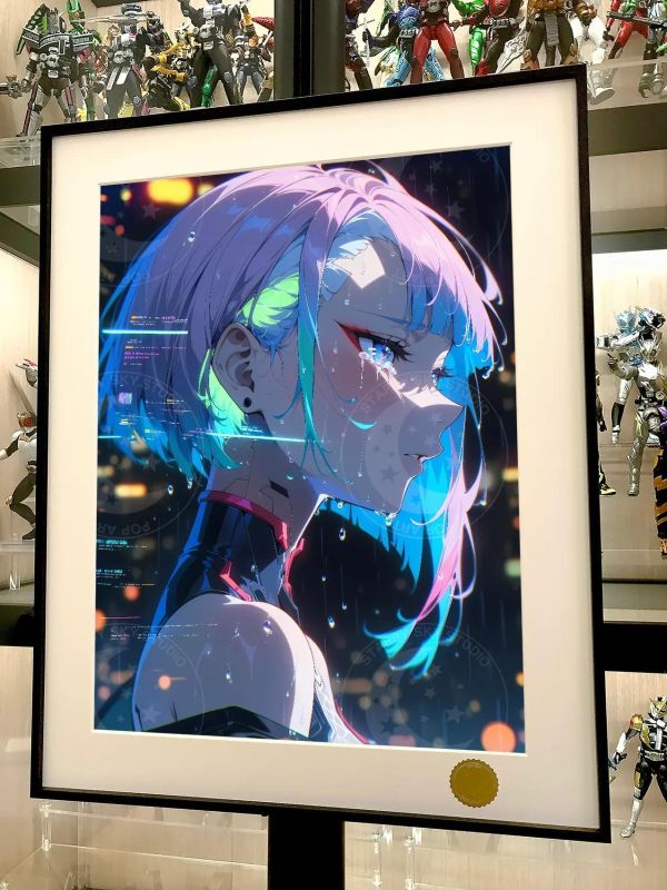 【海外代購】星空 《露西之淚》賽博朋克邊緣行者裝飾畫 
