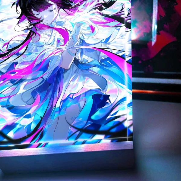 【海外代購】阿喵畫社 哥倫比亞 2cm厚大號特效發光手辦架展示磚 