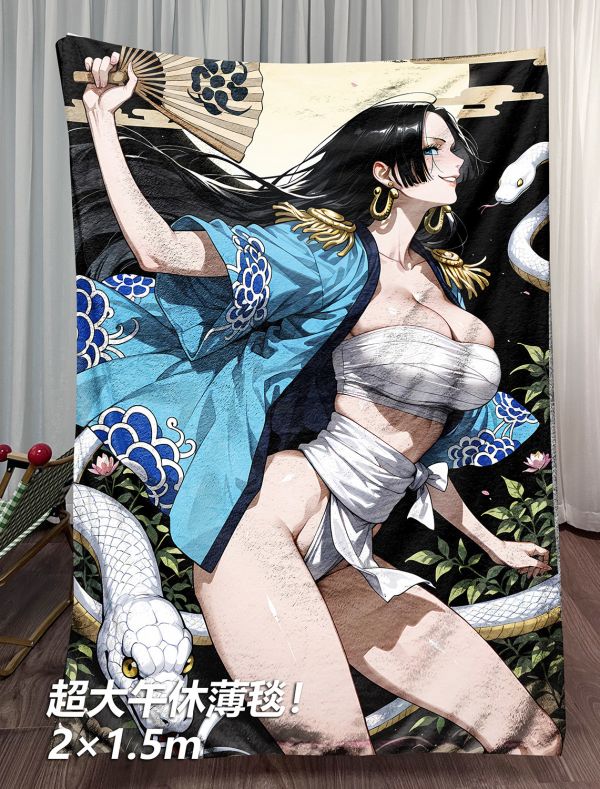 【海外代購】千鳥社 《日式女帝》海賊王波雅漢庫克女帝蛇姬午睡毯地毯裝飾畫 