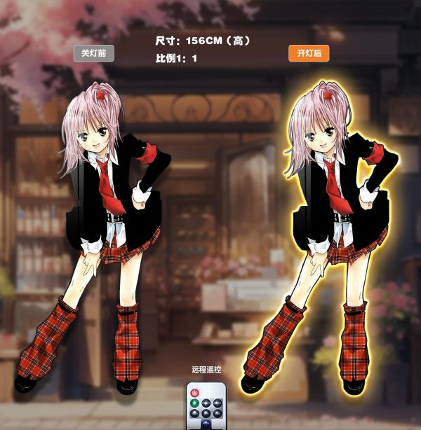 【海外代購】阿喵畫社 守護甜心 日奈森亞夢 1比1復刻臥室玄關超長燈帶畫 