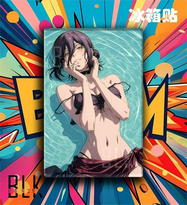 【海外代購】巴洛克 《水池蕾塞》電鋸人reze裝飾畫冰箱貼 