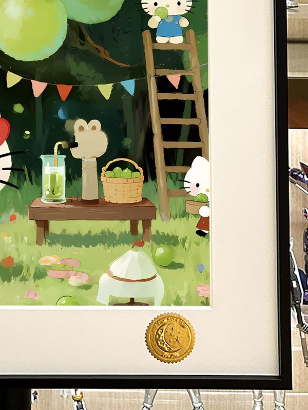 【海外代購】星空 《青提kitty》Hello Kitty凱蒂貓堤提貓吉蒂貓三麗鷗動漫裝飾畫 