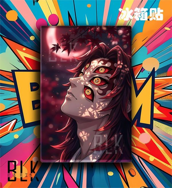 【海外代購】巴洛克 《楓葉黑死牟》上鍊鬼滅之刃猗窩座無限城篇炭治郎裝飾畫冰箱貼 