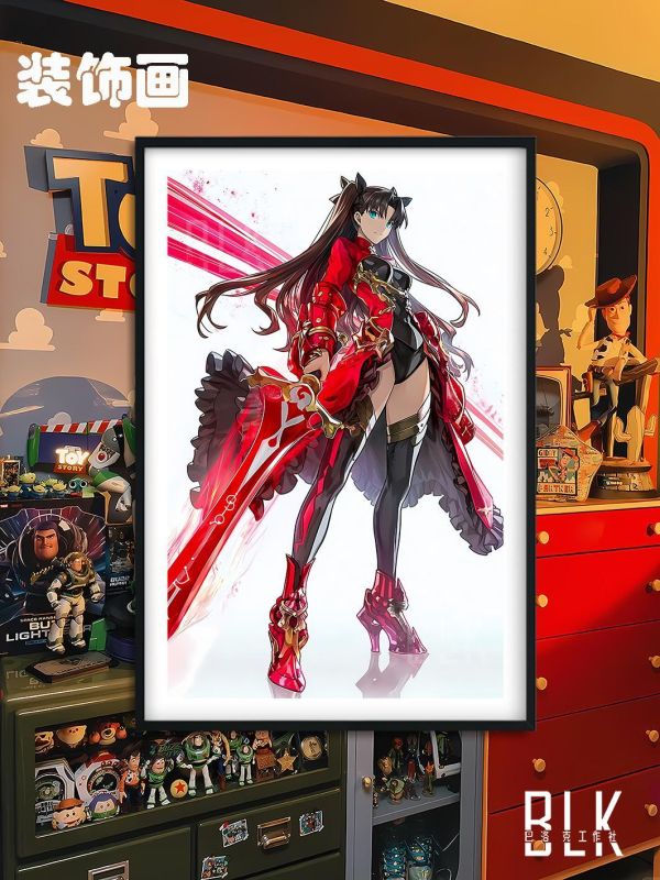 【海外代購】巴洛克 《紅色遠坂凜》Fate紅色惡魔五大元素讓遊戲動畫裝飾冰箱貼 