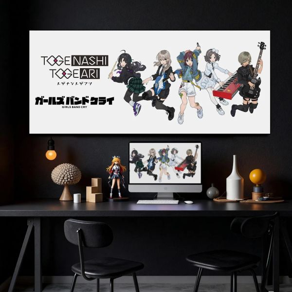【海外代購】千鳥社 《無刺有刺樂隊》少女樂隊的吶喊成員照GBC地毯鼠標墊裝飾畫 