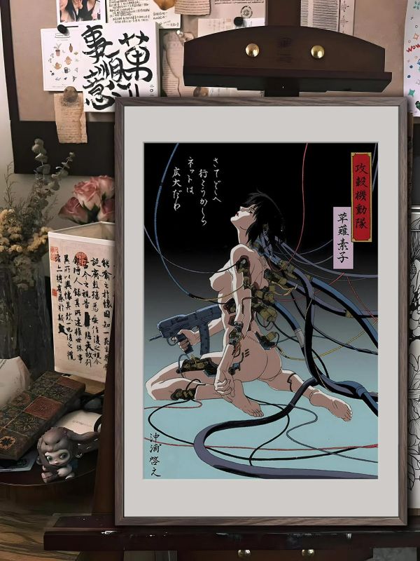【海外代購】趣物堂《浮世繪草薙素子》攻殼機動隊公安九課隊長裝飾畫 