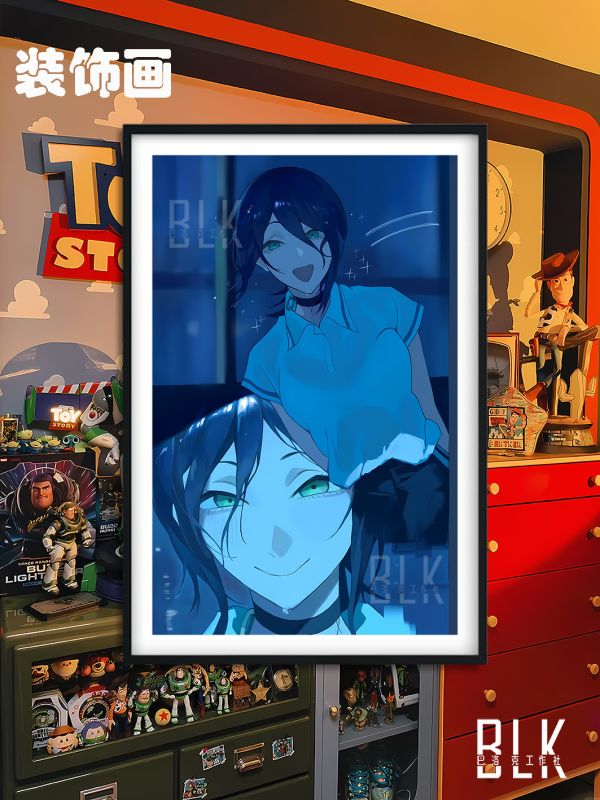 【海外代購】巴洛克 《活潑蕾塞》Chainsaw Man鏈鋸人蕾塞篇reze電次帕瓦瑪奇瑪裝飾畫冰箱貼 