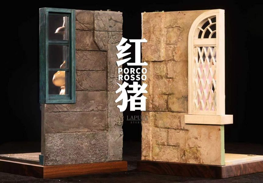 【預定】LAPUTA 紅豬－馬可＆吉娜 藝術擺件系列 宮崎駿動畫電影 