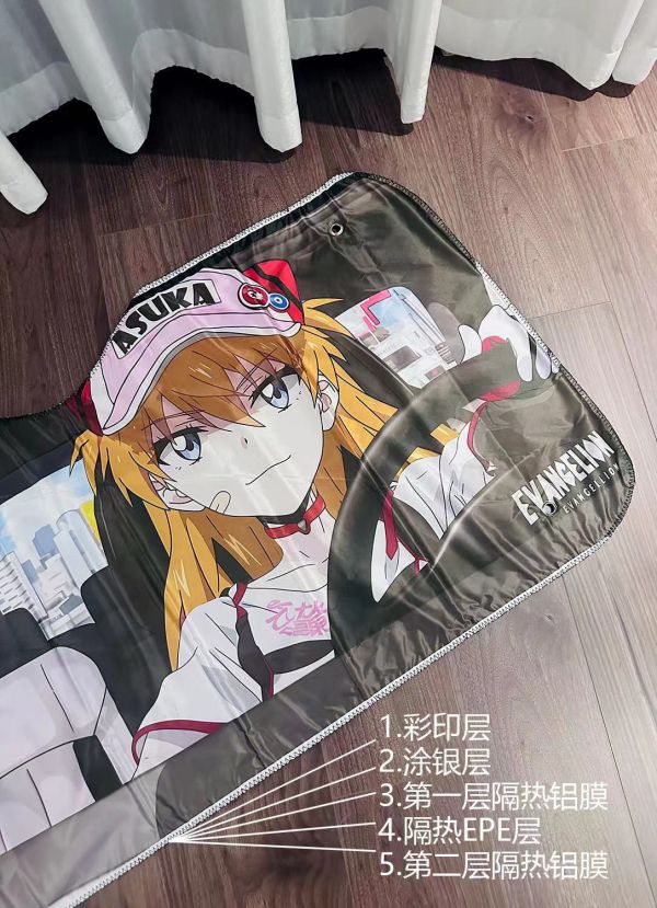 【海外代購】千鳥社 汽車遮陽前擋風玻璃隔熱明日香綾波麗EVA二次元防曬 