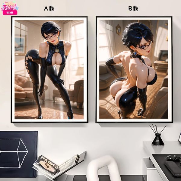 【海外代購】阿喵畫社 獵天使魔女貝優妮塔雙聯 8k主題高清裝飾畫 牆面掛毯 護腕滑鼠墊 冰箱貼 