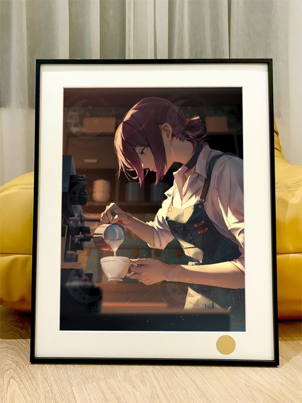 【海外代購】星空《咖啡師蕾塞》Chainsaw Man電鋸人Reze瑪奇瑪早川秋電次鏈鋸人動漫裝飾畫 